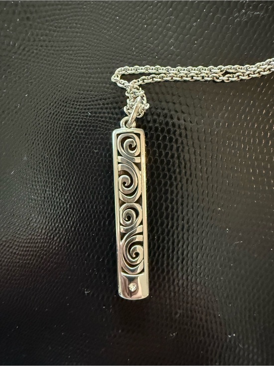 Brighton Jewelry - Brighton Silver Swirl Bar Pendant Necklace